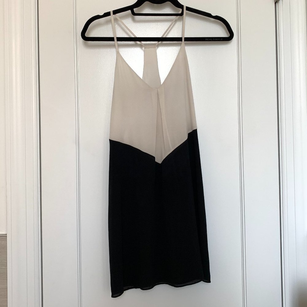 Black and White Alice + Olivia Fierra Y Silk Dress (Size XS)